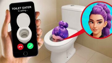 Toilet Eater Surprise Call! Funny Cartoon Prank for Kids
