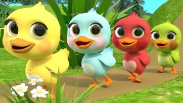 Colorful Duckling Parade Song for Kids - Fun Walk and Sing Adventure